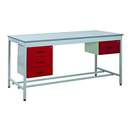 Taurus Utility Workbench with Triple Drawer & Single Drawer