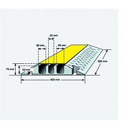 Large Cable Protection Ramps - 3 Channel