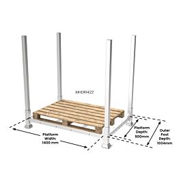 Mammoth Racking Heavy Duty Storage Solution - 1500mm Post - 1400 x 900 Platform