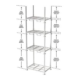 Mammoth Racking Heavy Duty Storage Solution - 1800mm Post - 1400 x 900 Platform Alternative image