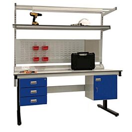 Premium Electric Height Adjustable Workbench - Beech Top